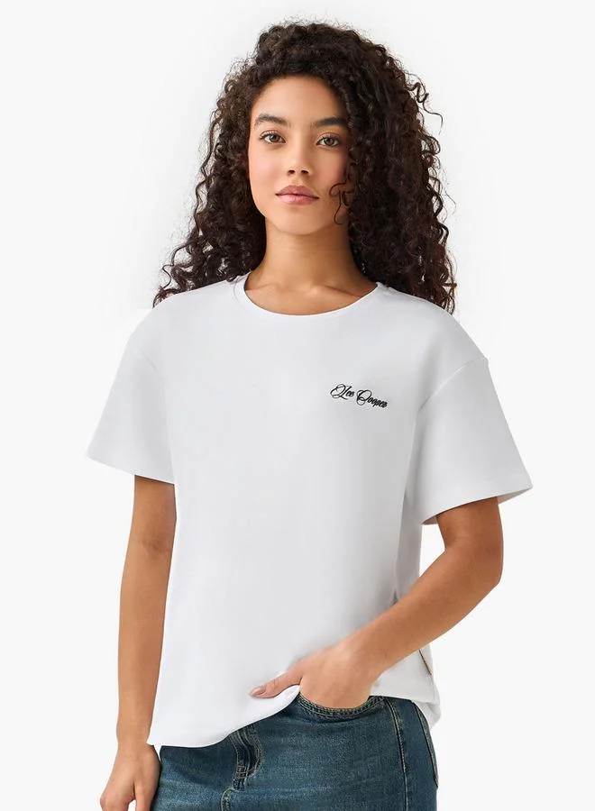 لي كوبر Lee Cooper Cotton T-shirt with Logo Print